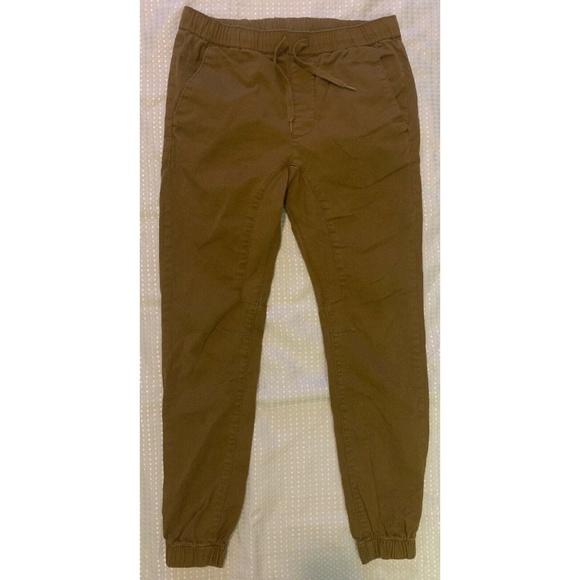 khaki drawstring joggers